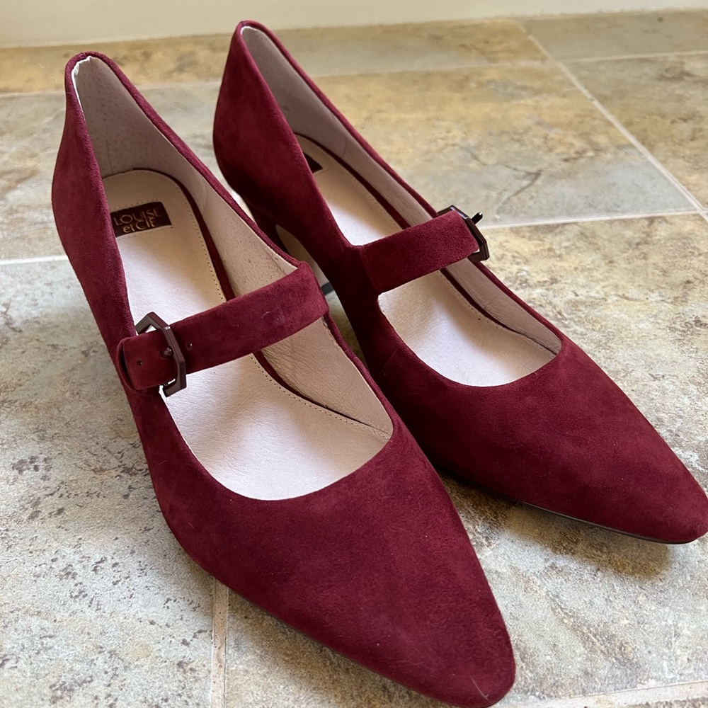 Louise et Cie Burgundy Mary Jane Heels